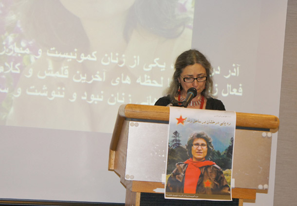 سخنرانی شهرزاد مجاب در مراسم یادبود آذر درخشان