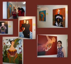 نمایشگاه نقاشی های آتوسا حکیمی در فرهنگخانه ایرانی 