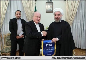 دیدار سپ بلاتر و حسن روحانی در تهران 