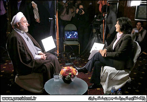 حسن روحانی رئیس جمهوری اسلامی ایران در مصاحبه با کریستین امانپور 