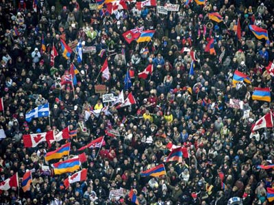 تظاهرات در اتاوا به مناسبت یکصدمین سالگرد کشتار ارامنه