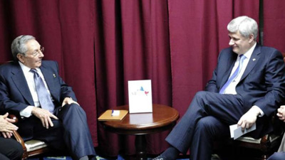 ملاقات غیرمنتظره و مذاکرات هارپر و کاسترو، رئیس جمهوری کوبا