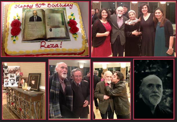 جشن تولد هشتاد سالگی دکتر رضا براهنی در آمریکا/صمصام کشفی