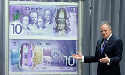 رونمایی از ۱۰ دلاری یادبود ۱۵۰ سالگی اتحاد کانادا