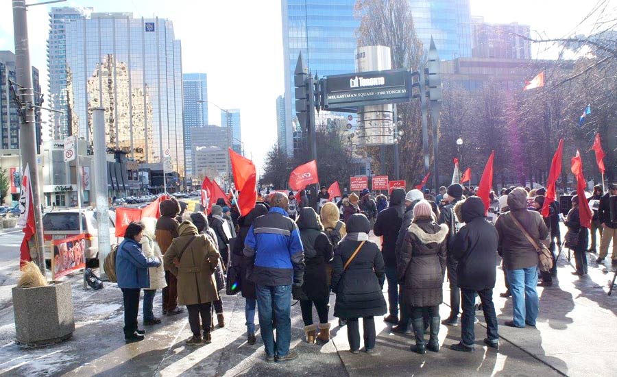 تظاهراتهای نیروهای چپ در تورنتو در حمایت از خیزش سراسری مردم در ایران