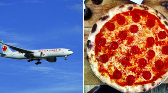خلبان ایرکانادا مسافران را به صرف پیتزا مهمان کرد