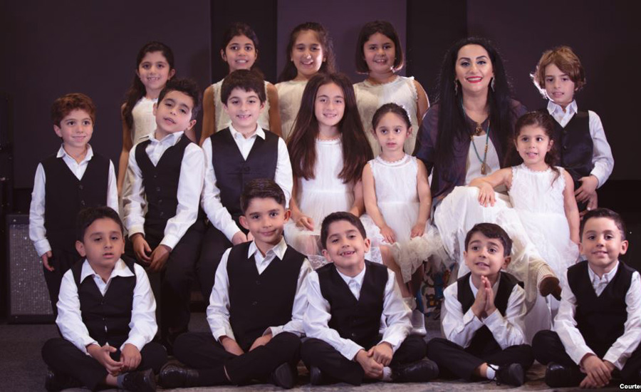 اجرای سرود «ای ایران» توسط کودکان ایرانی آمریکایی در جنوب کالیفرنیا